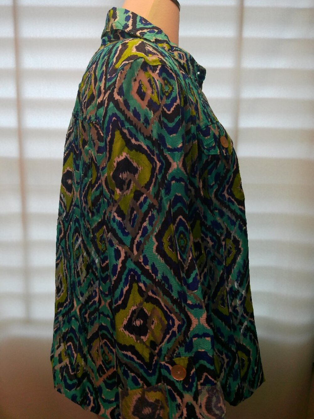 Jacket Ruby Rd Lightweight Blue Green Size 16 - Picture 6 of 16